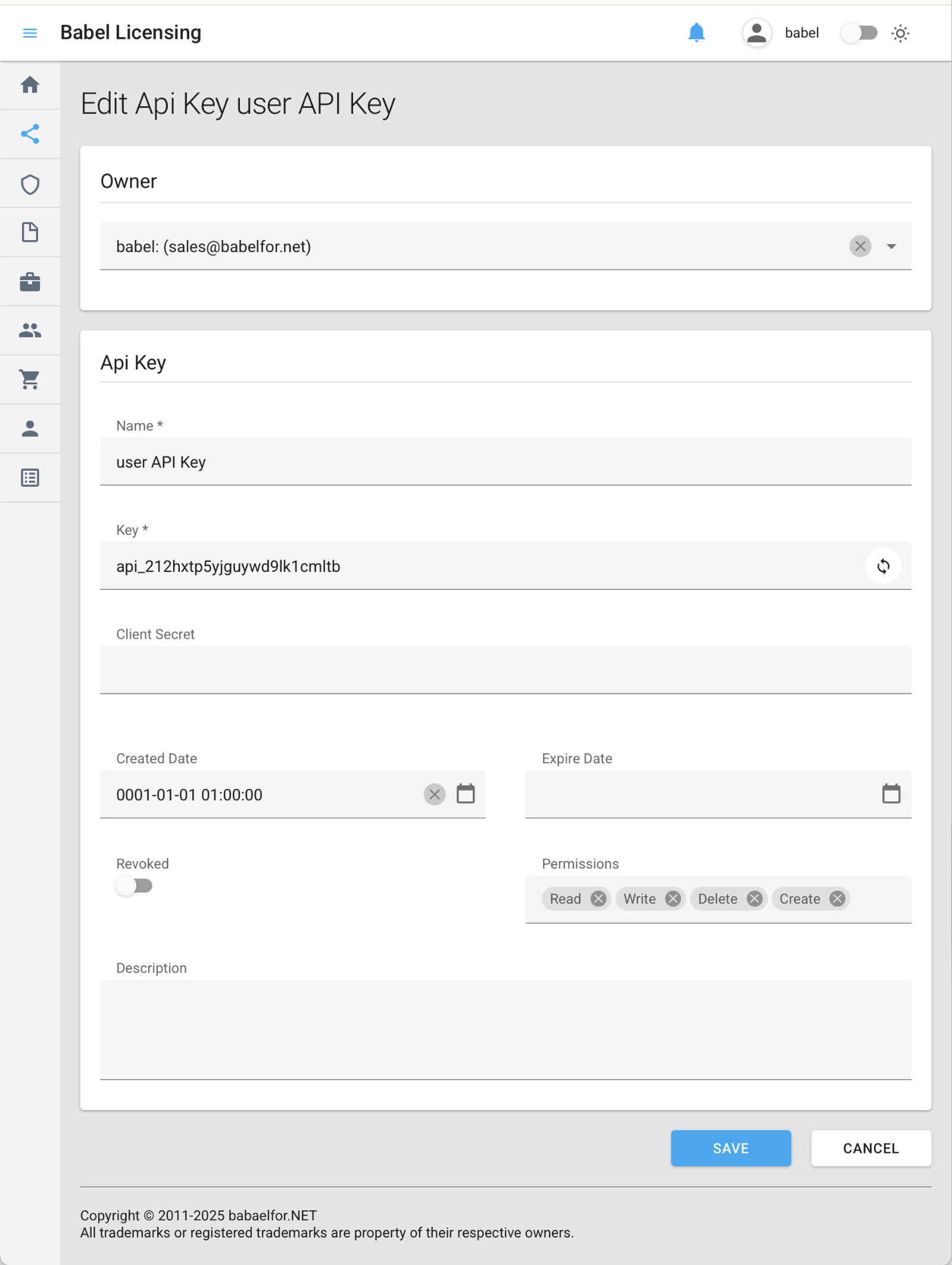 API Keys | Babel Documentation