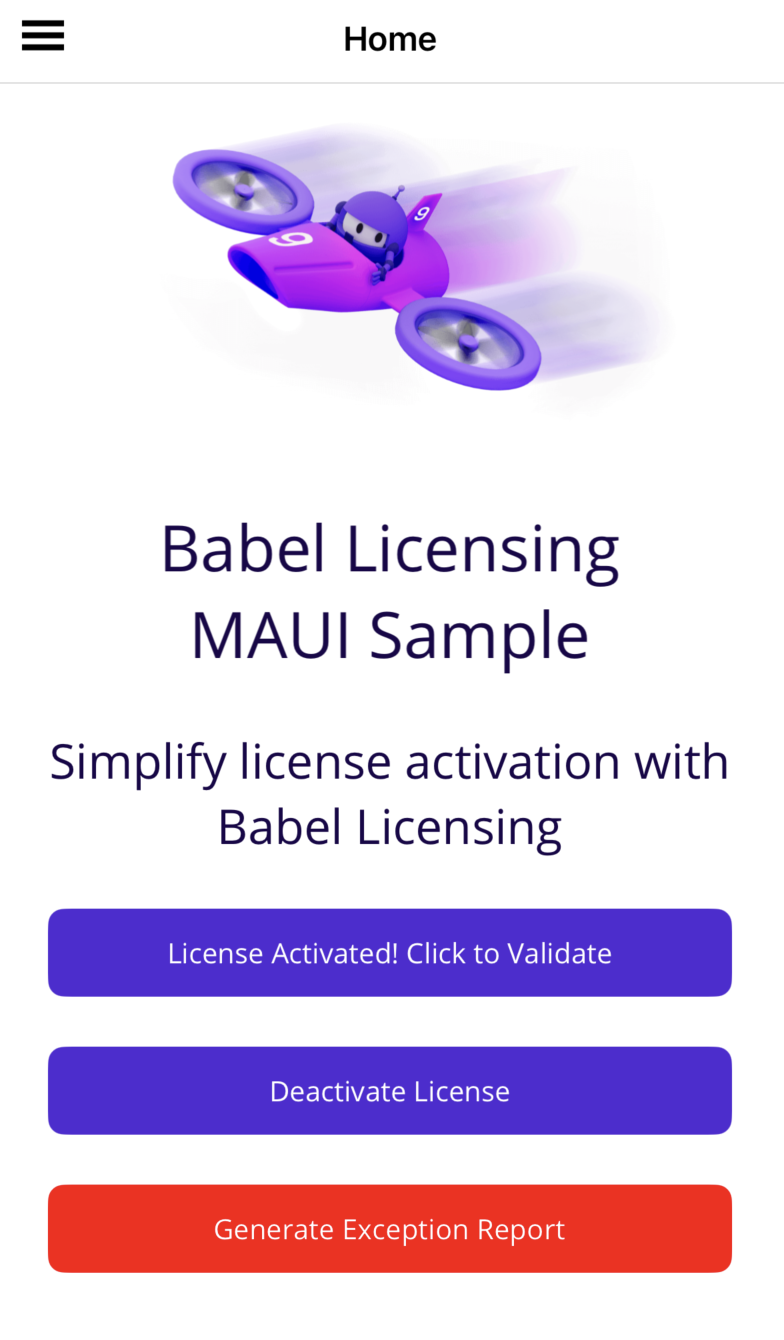 License Activation in MAUI | Babel Documentation