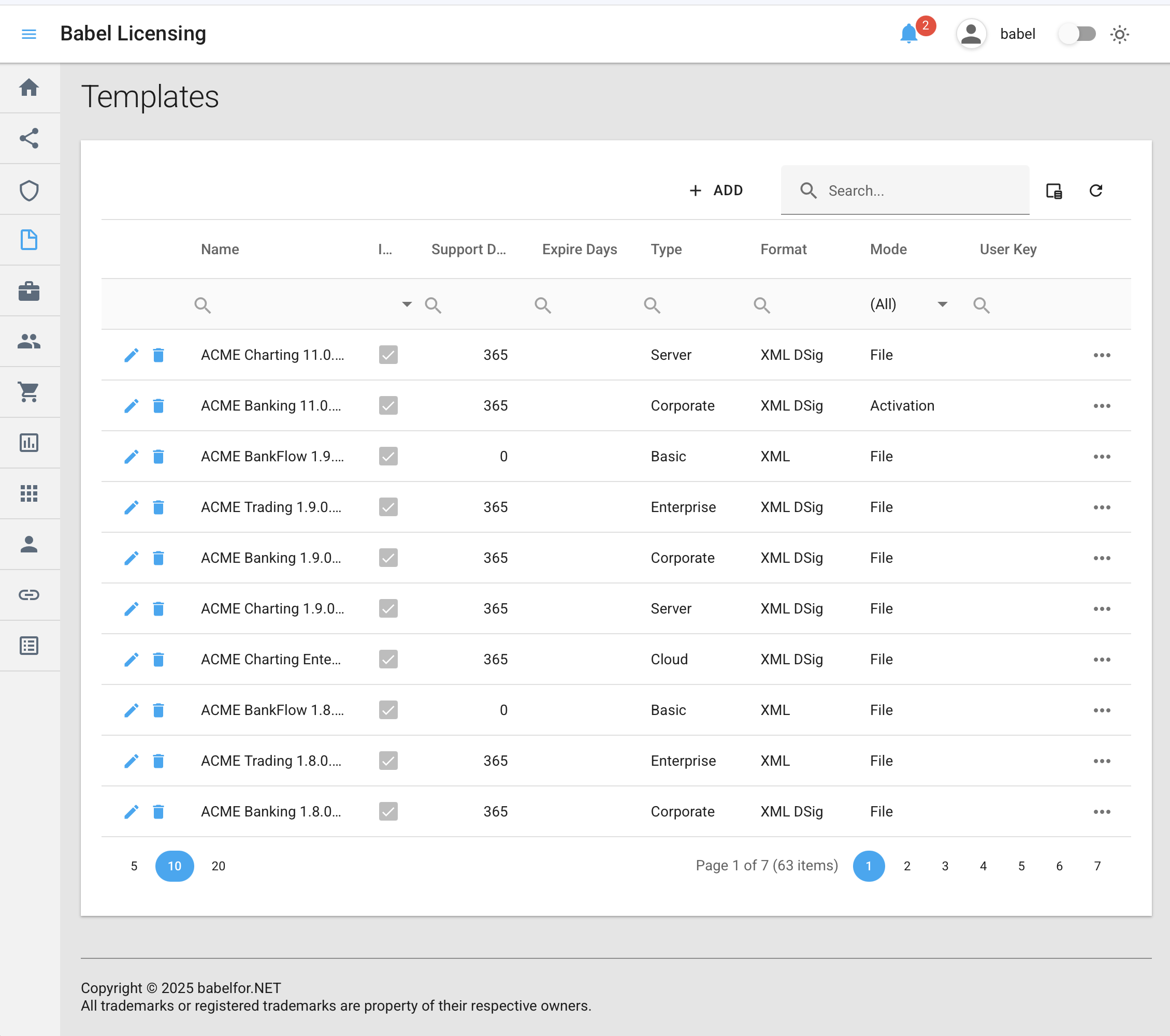 Templates | Babel Documentation